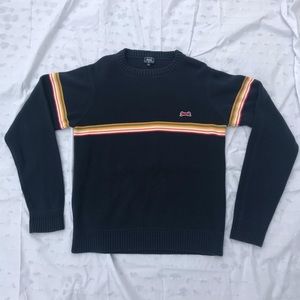 Vintage Le Tigre Striped Navy Sweatshirt